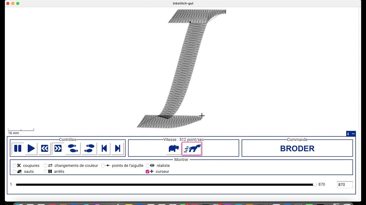 D'inkscape à Inkstitch : réaliser une lettre en colonnes satin