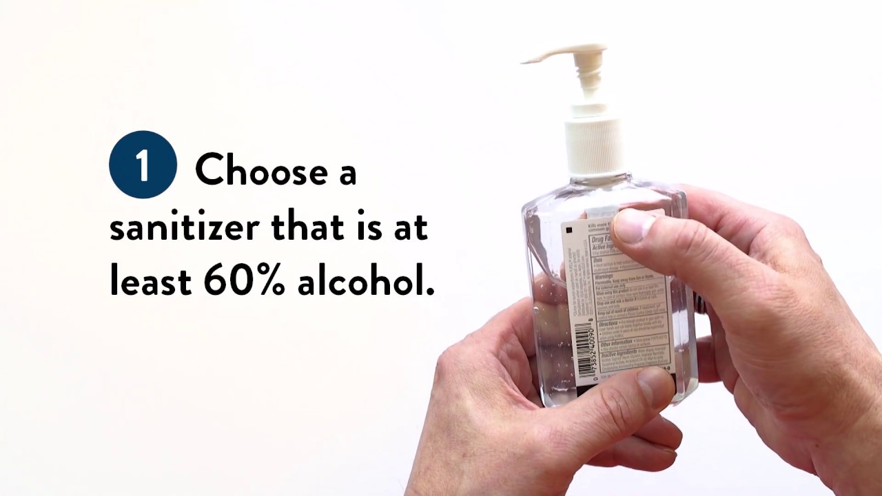 Cleaning Hands With Hand Sanitizer