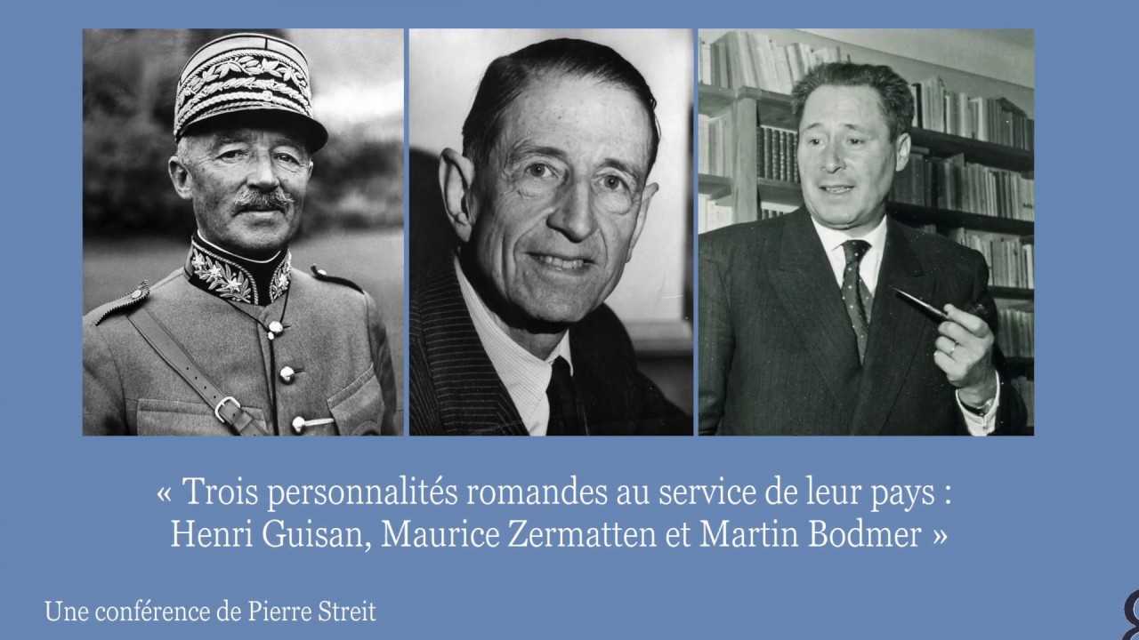 Henri Guisan, Maurice Zermatten et Martin Bodmer