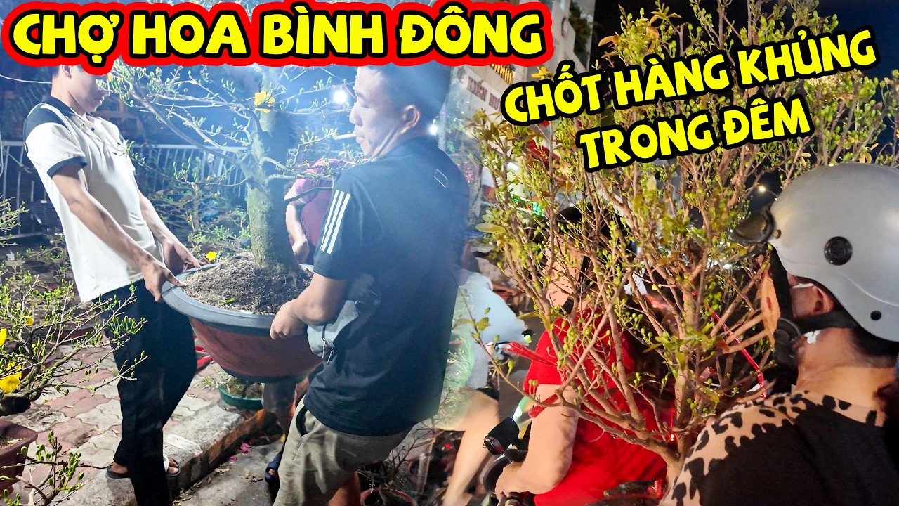 Giá Hoa Quá Rẻ Mà Lại Quá Đẹp, Người Dân Chốt Hàng Khủng Trong Đêm Ở Chợ Hoa Bến Bình Đông