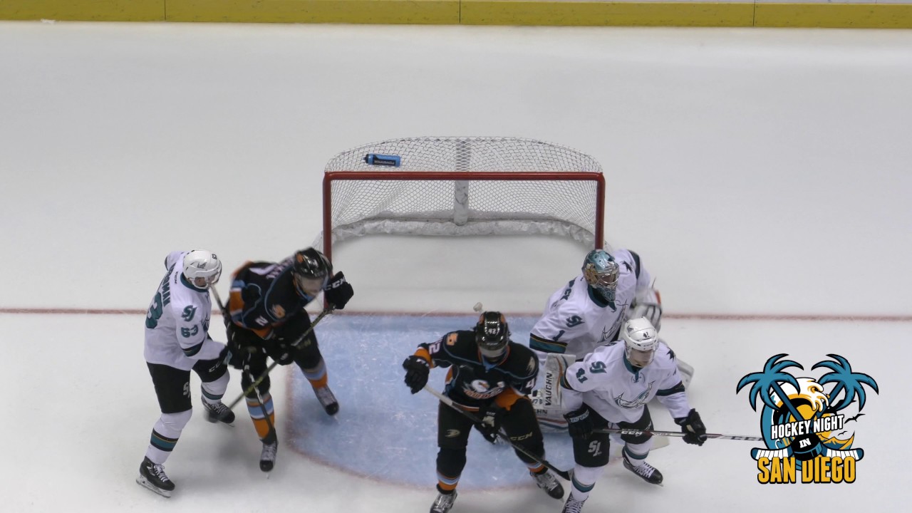 Aerial View of Gulls Scoring Opportunities on Troy Grosenick in Game 5 Calder Cup Playoffs