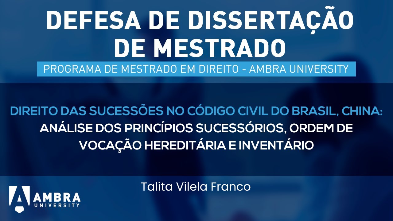 Defesa de Dissertação de Mestrado - Talita Vilela Franco.