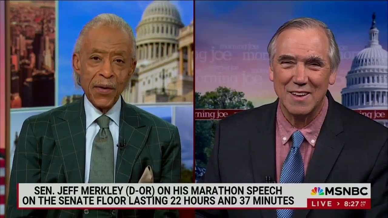 Merkley Talks Trump Authoritarian Takeover, Marathon Floor Speech on Morning Joe | MSNBC