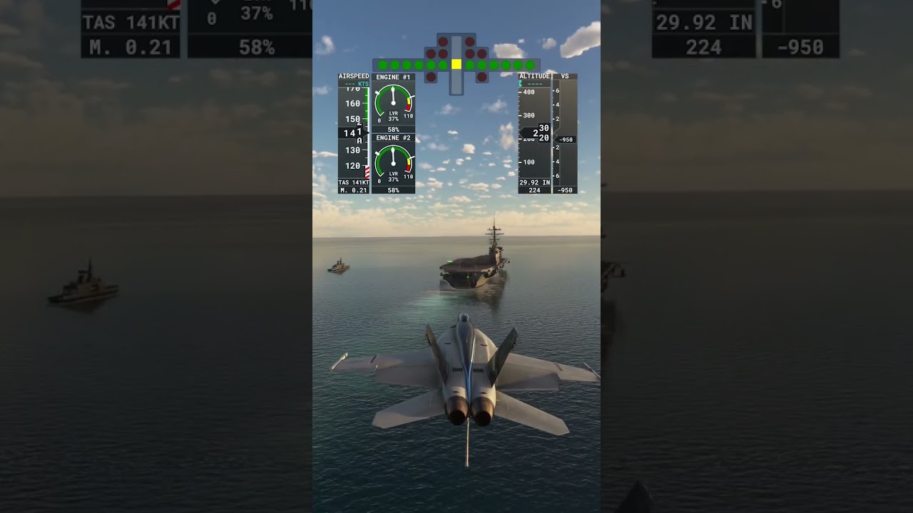 Carrier Landing Challenge F18 - Top Gun Maverick - Microsoft Flight Simulator 2023