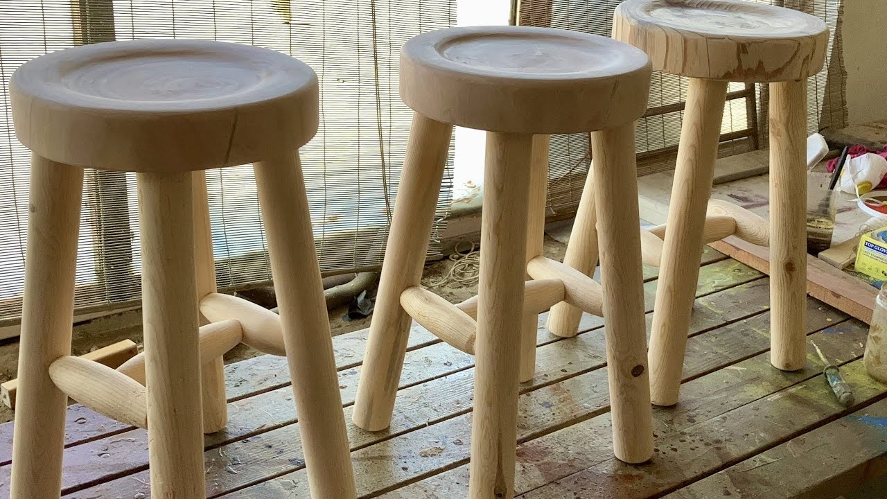 &Ccedil;ivisiz, vidasız ahşap tabure yapımı / Wooden stool without nails