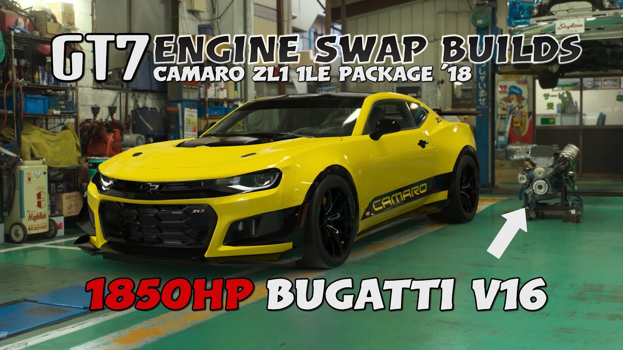 GT7 Builds: Camaro ZL1 1LE Package ’18 with Bugatti Chiron Engine Swap (Update 1.66 – Spec III)