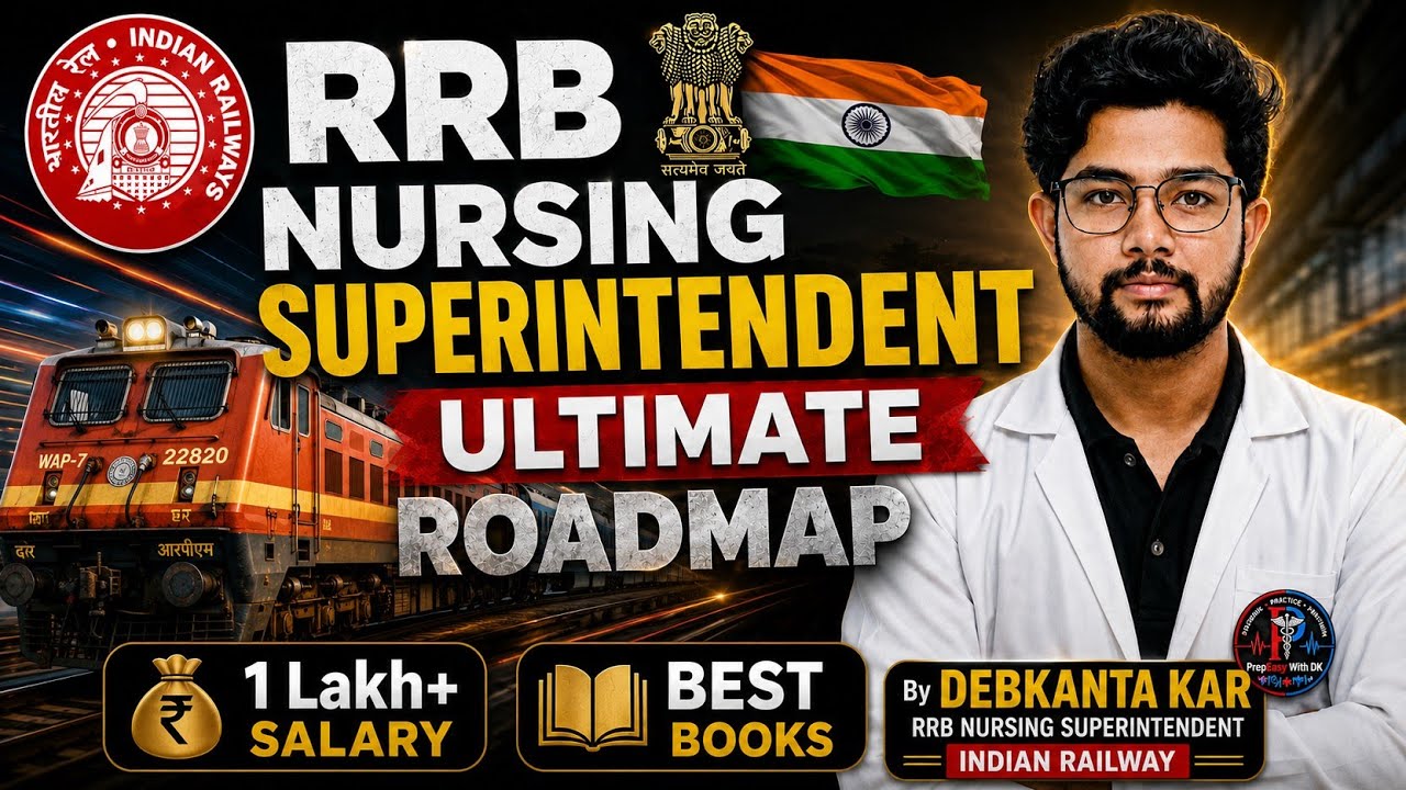 RRB NURSING SUPERINTENDENT ULTIMATE ROADMAP 🔥| Non - Nursing Solve 🎯 | BEST BOOKS | PrepEasy With DK