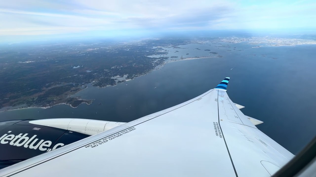 (4K) JetBlue A220 Takeoff From Boston-Logan Int’l (BOS)