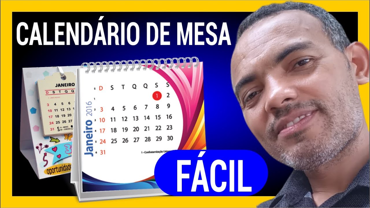 COMO FAZER CALENDÁRIO DE MESA FÁCIL