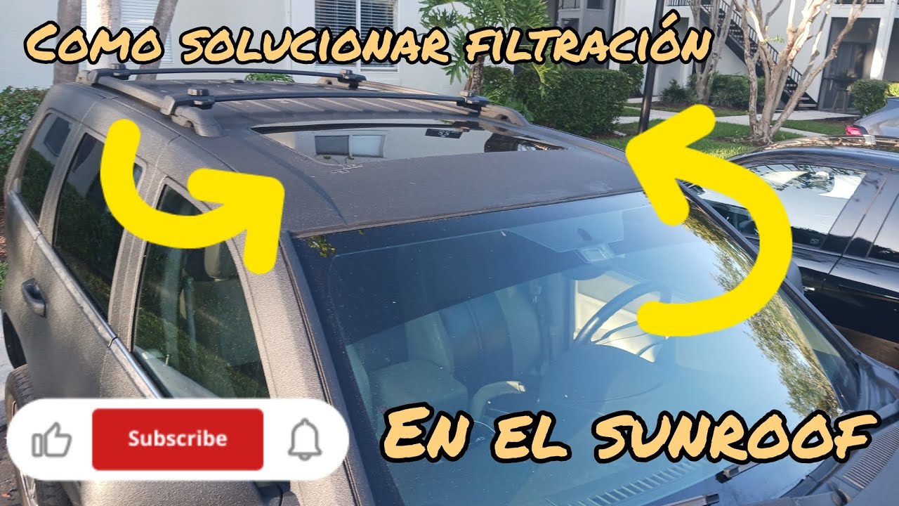 DIY como solucionar  filtración  de agua en sunroof jeep grand cherokee 2005 2010 y cualquier carro