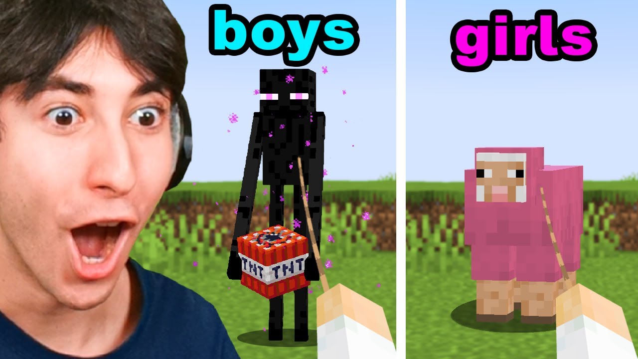 Boys VS Girls Portrayed by Minecraft