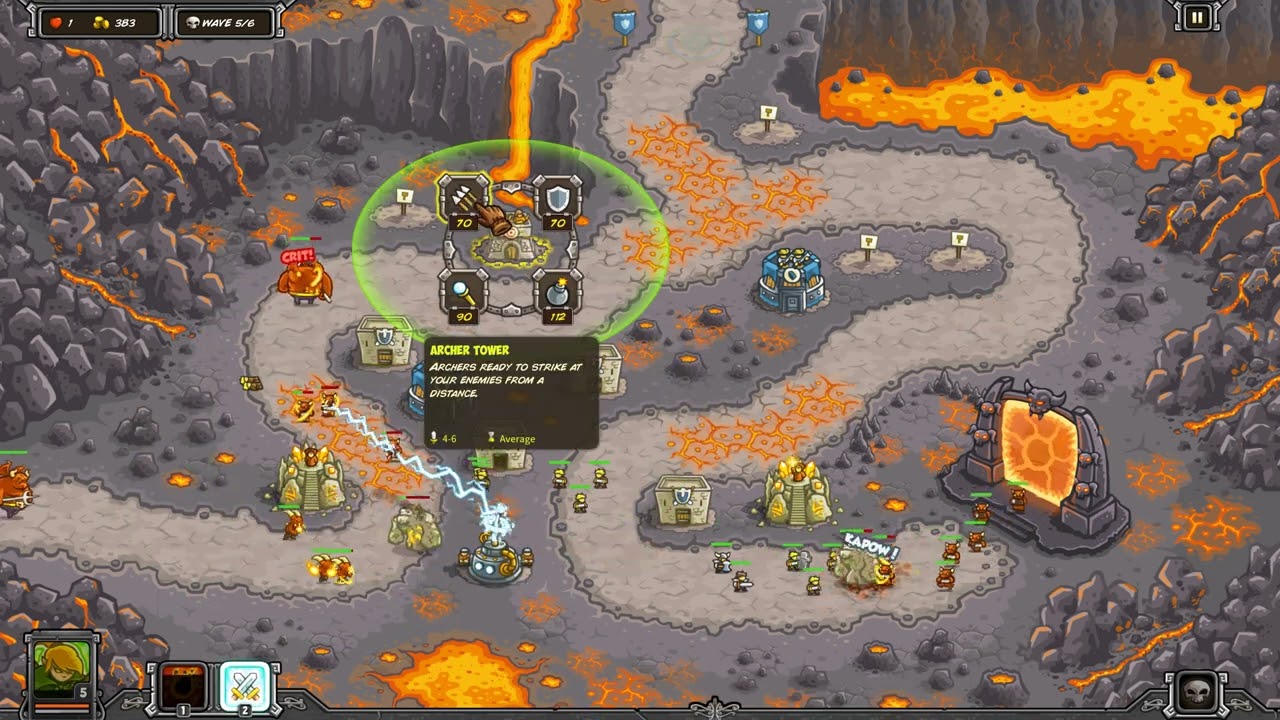 Kingdom Rush ⚔️ Pit of Fire 🔥 Прохождение на 100% в режиме «Героический ветеран»