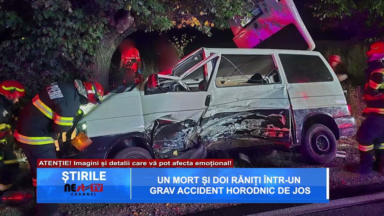 Un mort și doi răniți într-un grav accident Horodnic de Jos