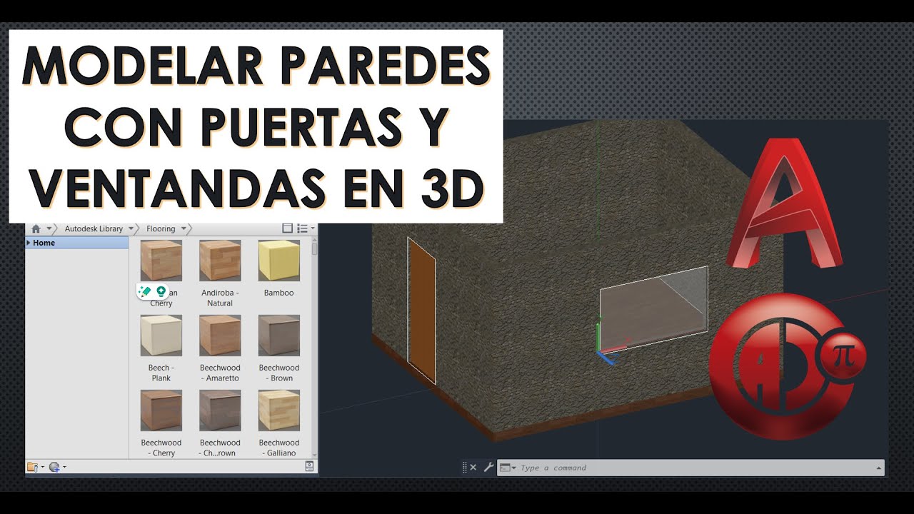 Моделирование домов в 3D по 2D-планам — Стены и окна в AutoCAD