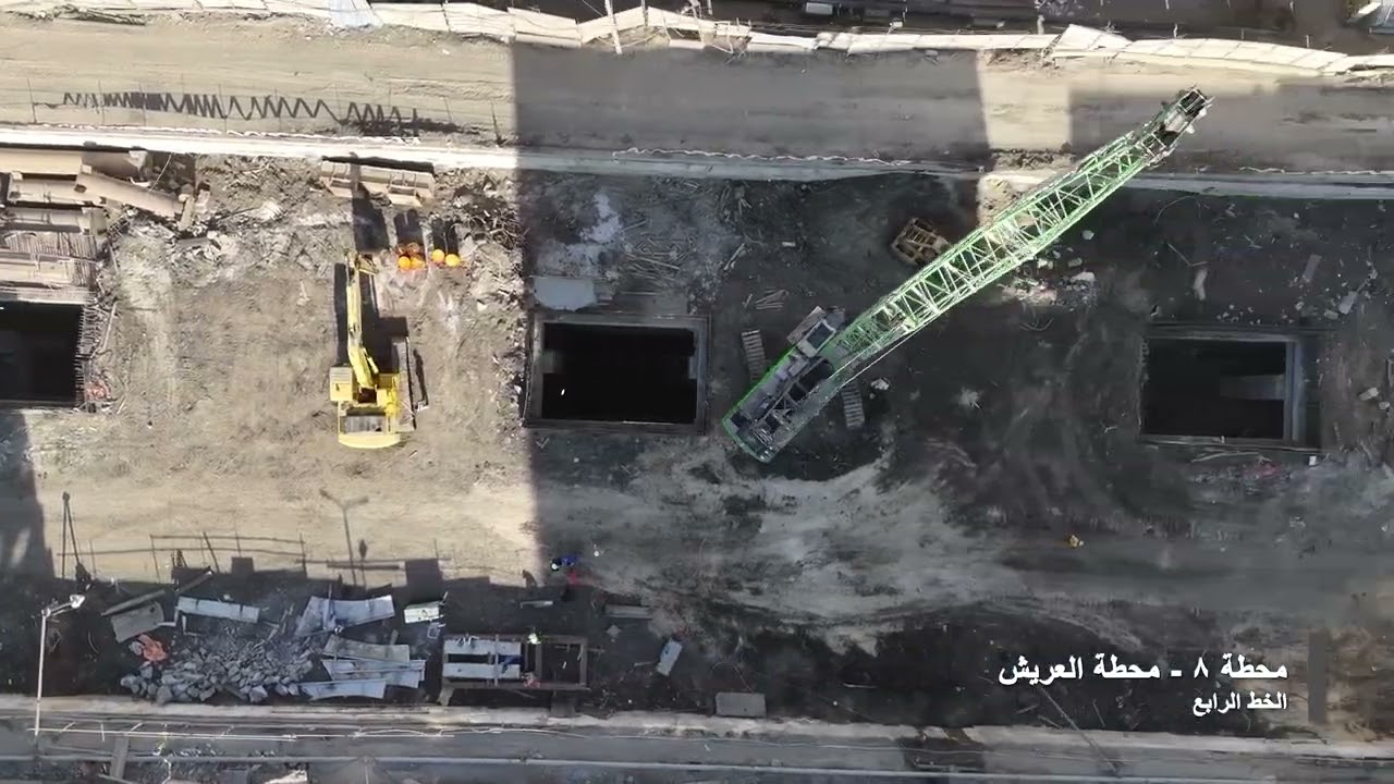 شاهد أحدث تصوير لأعمال تنفيذ مشروع المرحلة الاولى من الخط الرابع لمترو الأنفاق