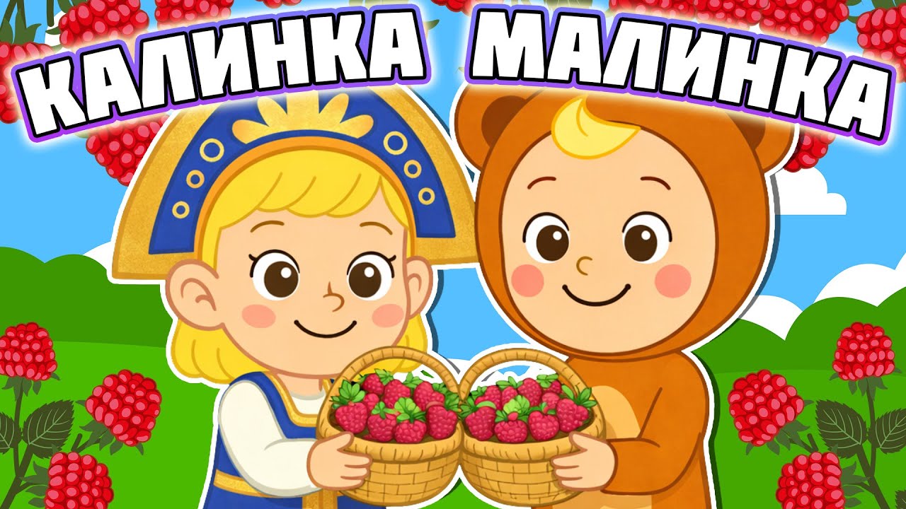 Калинка-Малинка 🎵 В саду ягода малинка малинка моя~ Новые детские хиты ☺ Песни Для Детей