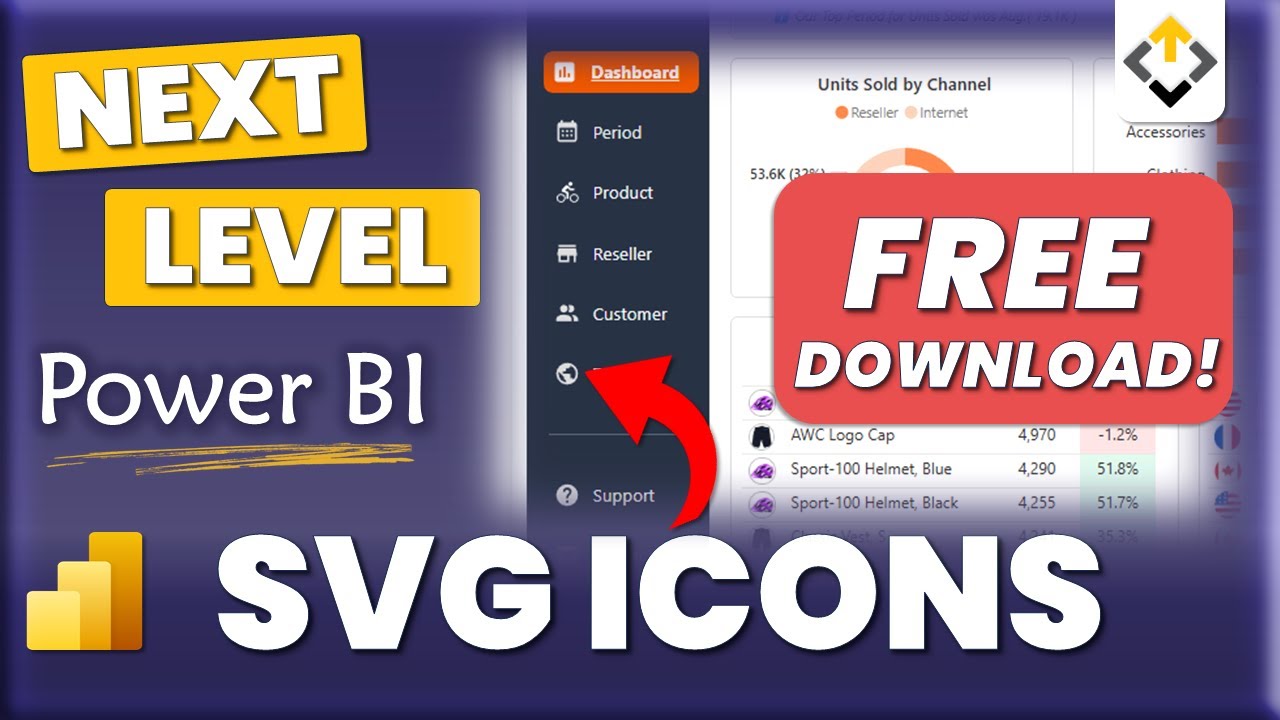 Значки SVG для кнопок Power BI — как найти, изменить и вставить (бесплатная загрузка)