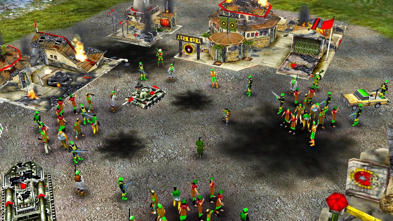 GLA With Ally Aid Ascends as The USA Retreats and China's Leader Falls | C&C Generals ZH Mission Map