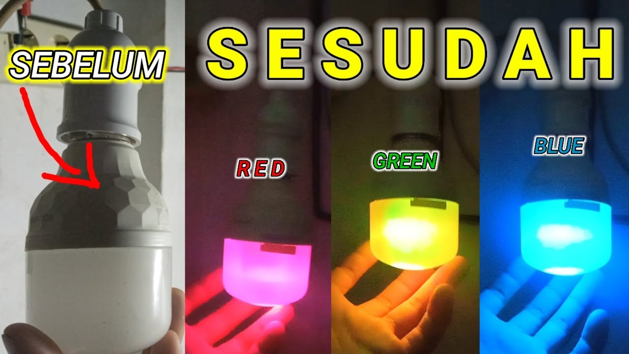 Cara Mudah Membuat LED Disco RGB Dari Lampu Rusak