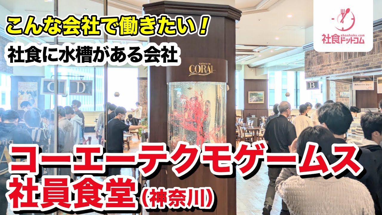 【コーエーテクモゲームス】水槽のある社員食堂に行ってみた【こんな会社で働きたい（就活）】一般利用不可　KOEI TECMO GAMES CO., LTD.