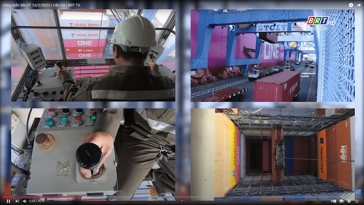 Cẩu bờ (Chuyên mục Cảng biển BR-TV phát sóng trên ĐTH BR-VT)