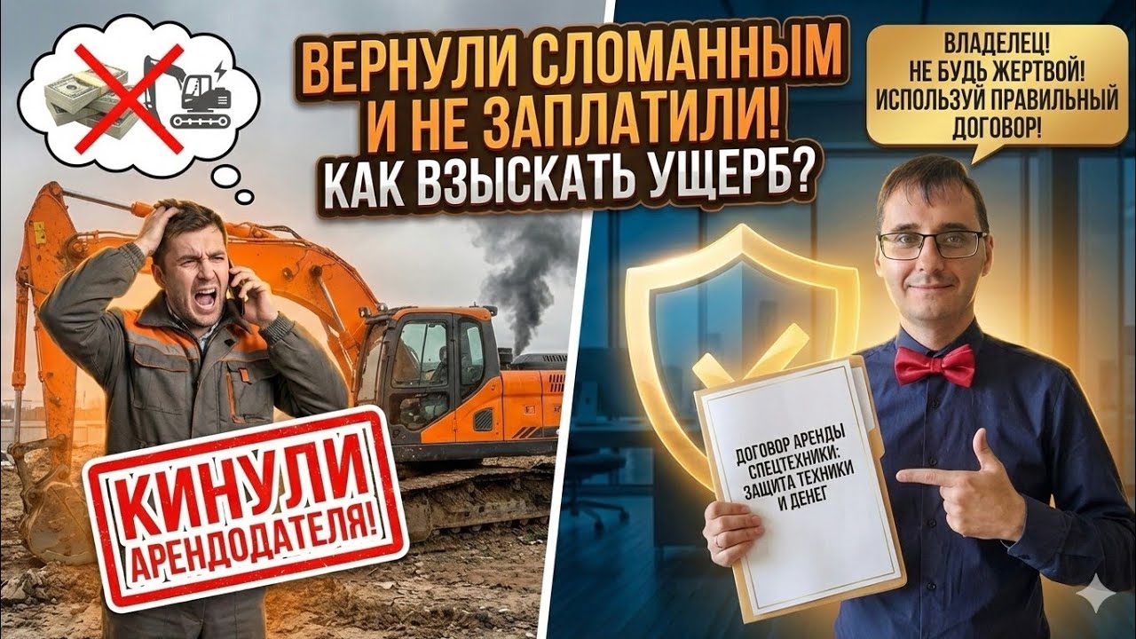 Договор аренды спецтехники: как заставить платить за простой? Юридические ловушки 2026 🏗️🚜