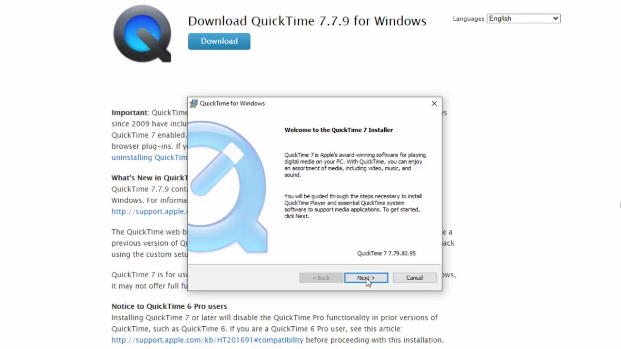 How to Install QuickTime on Windows 10