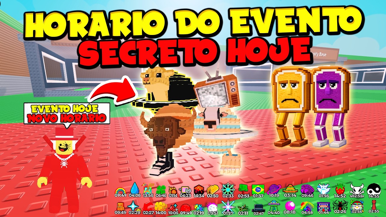 😱 URGENTE! O ADM COMFIRMOU O HORARIO DO EVENTO SECRETO HOJE NO ROUBE UM BRAINROT - ROBLOX