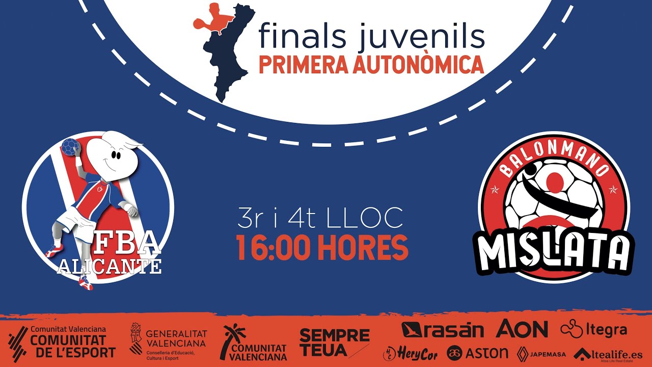 📺🤾🏼‍♂️ Finals Juvenils - 3r i 4t lloc | Fundación Balonmano Agustinos Alicante 🆚 Balonmano Mislata
