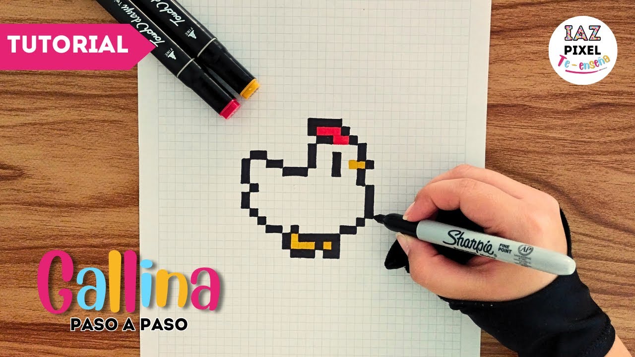 Como pintar una GALLINA en PIXEL ART &ndash; Tutorial paso a paso