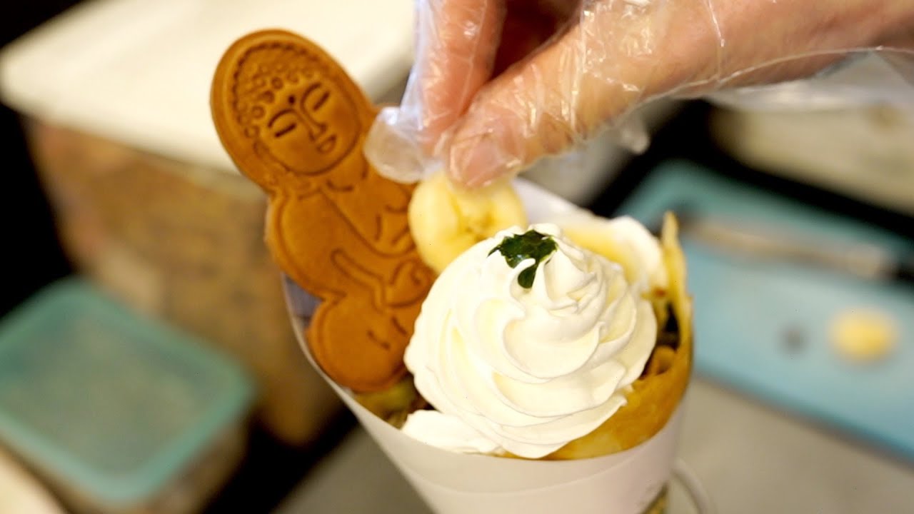 鎌倉の食べる大仏!?愛くるしいビスケットが乗ったフォトジェニックなクレープの作り方