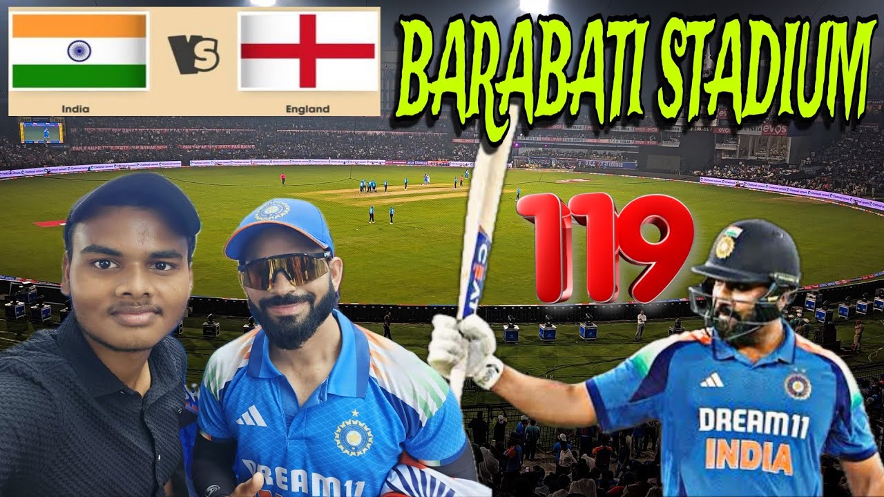 INDIA VS ENGLAND 2nd ODI VLOG 🥳 at BARABATI STADIUM CUTTACK ❤️