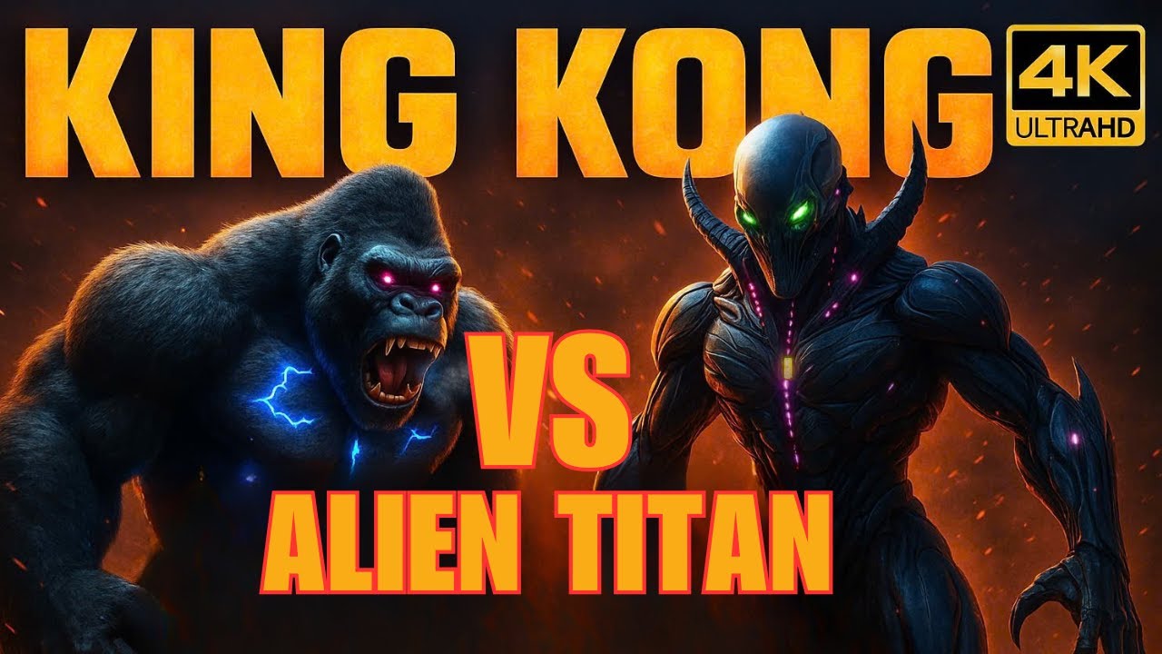 KONG vs Alien Titan &mdash; Full Epic CGI Battle (4K)