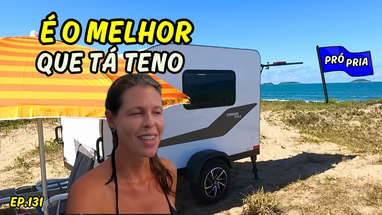 ACAMPAMENTO selvagem de frente para o MAR na praia do ERVINO | Ep131