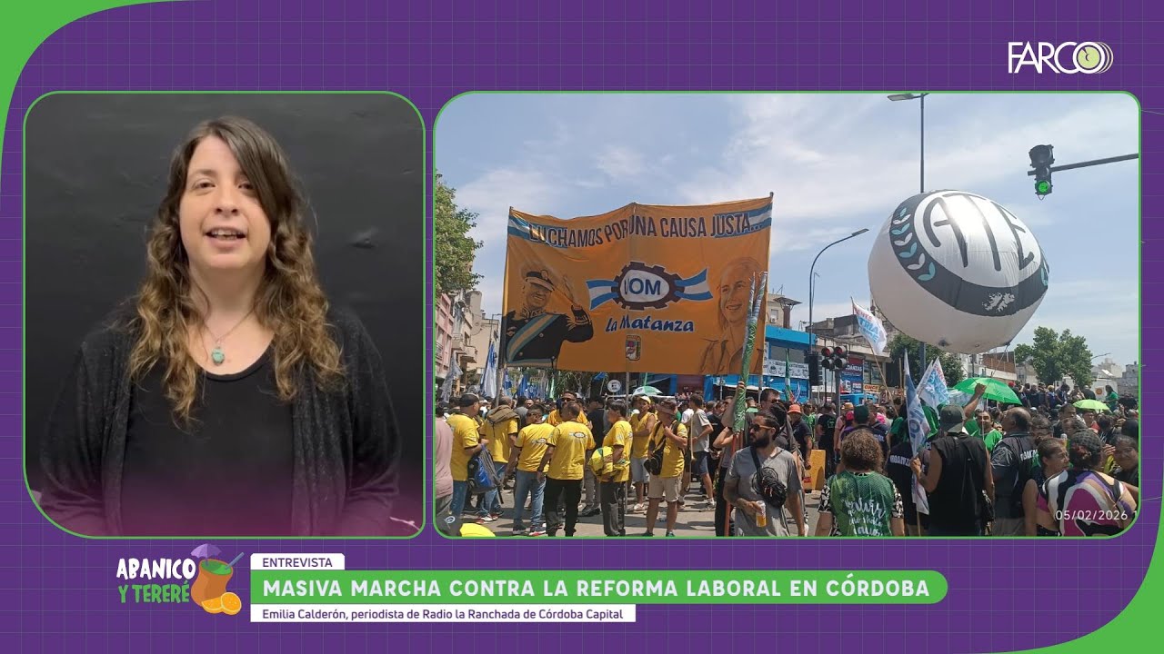 Miles de personas marcharon en Córdoba en rechazo a la reforma laboral
