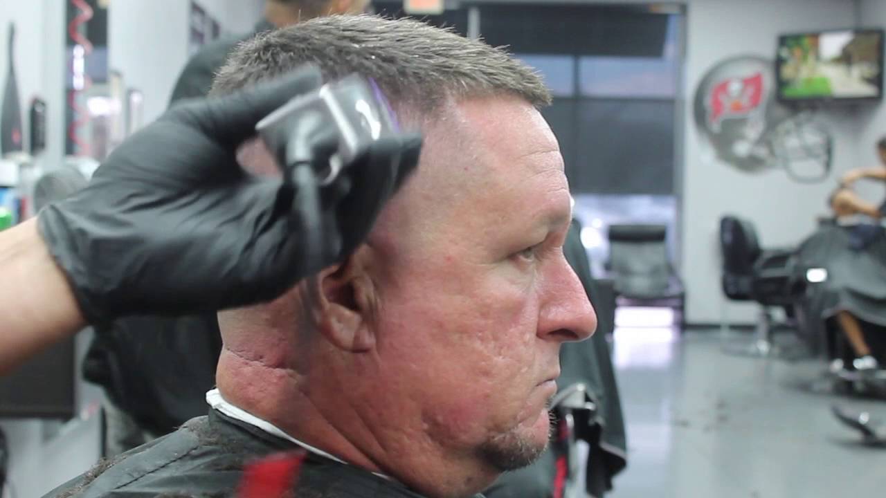 High skin fade with a 3 1/2 on top