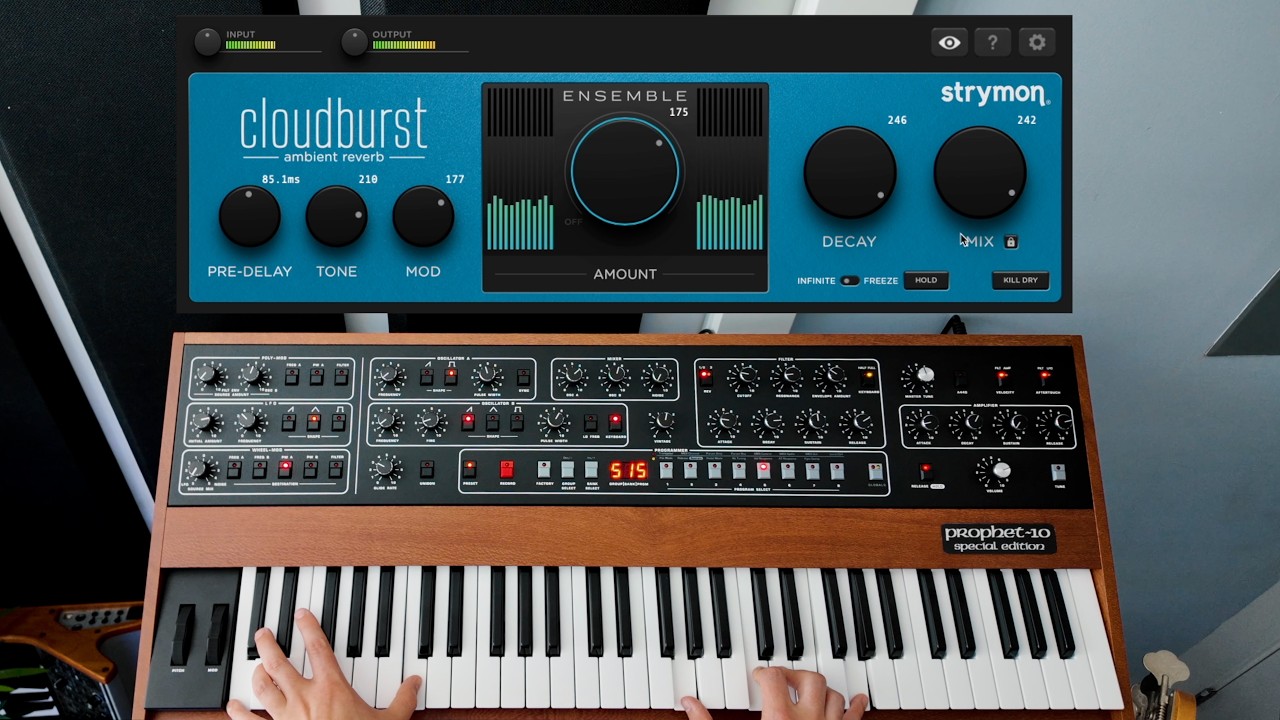 Strymon Cloudburst VST & Prophet 5  // ambient synth reverb demo