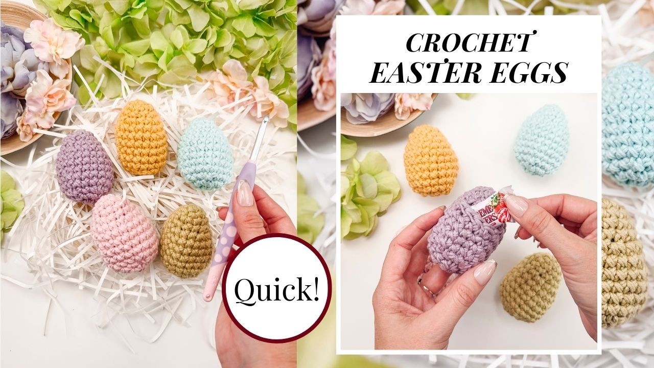 Reusable Easter Crochet Eggs Video Tutorial - Quick & Easy!