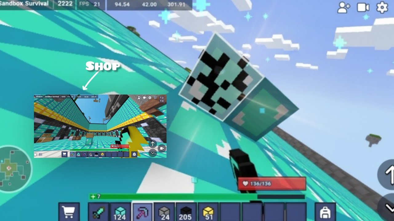 Building My Shop Part 2 in Lobby 2222 (Bloxd.io) #bloxdio #bloxd 