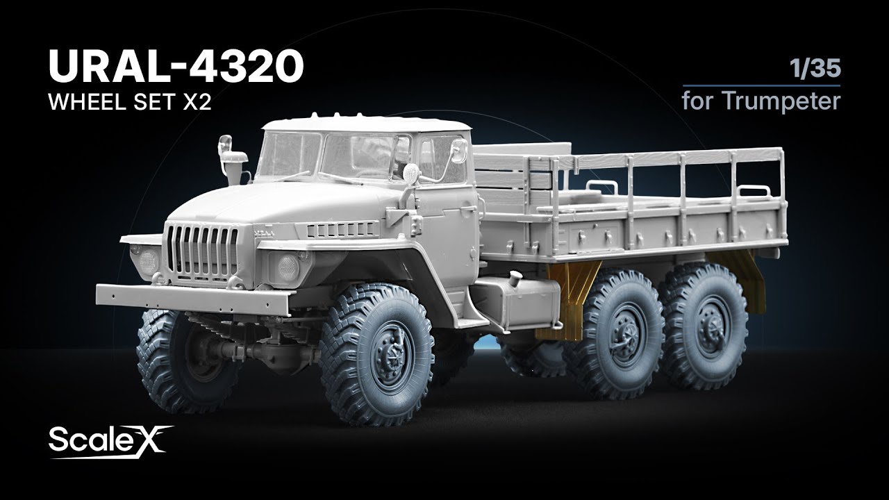 ScaleX URAL-4320 OI-25 Wheel Sets Preview. WM 35037 Sagged & Ordinary sets for Trumpeter, 1:35