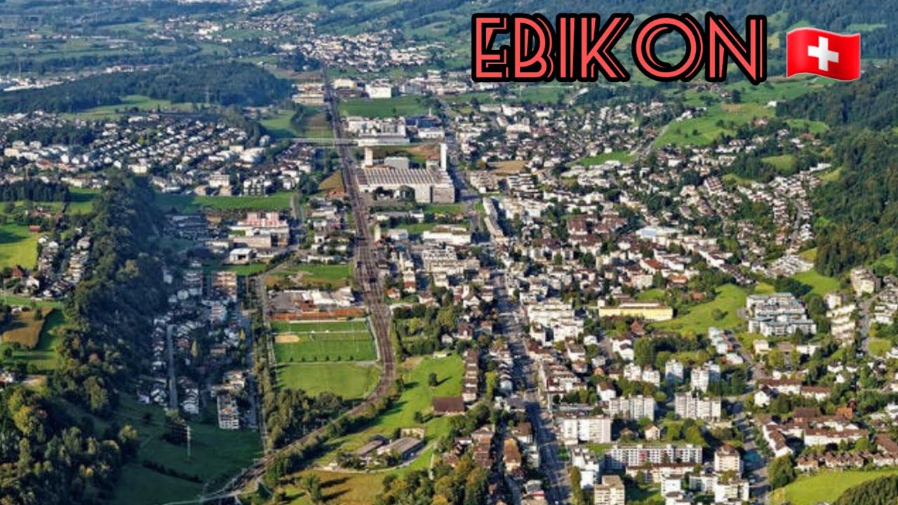 PANORAMIC SHOT OF THE CITY OF EBIKON IN SWITZERLAND 🇨🇭, PANORAMSKI SNIMAK GRADA EBIKONA U CH