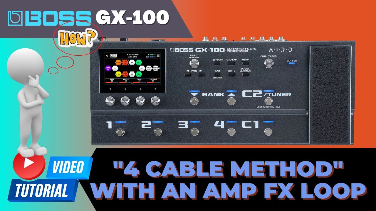 Настройте BOSS GX-100 4CM с петлей эффектов усилителя | Используйте предусилитель усилителя ИЛИ п...