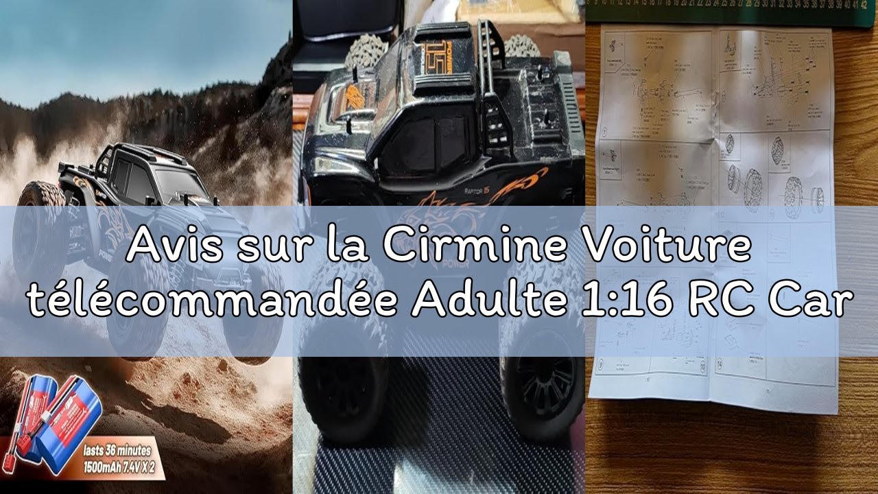 Avis sur la Cirmine Voiture télécommandée Adulte 1:16 RC Car 4x4 Tout Terrain Offroad, 36 km/h Haute