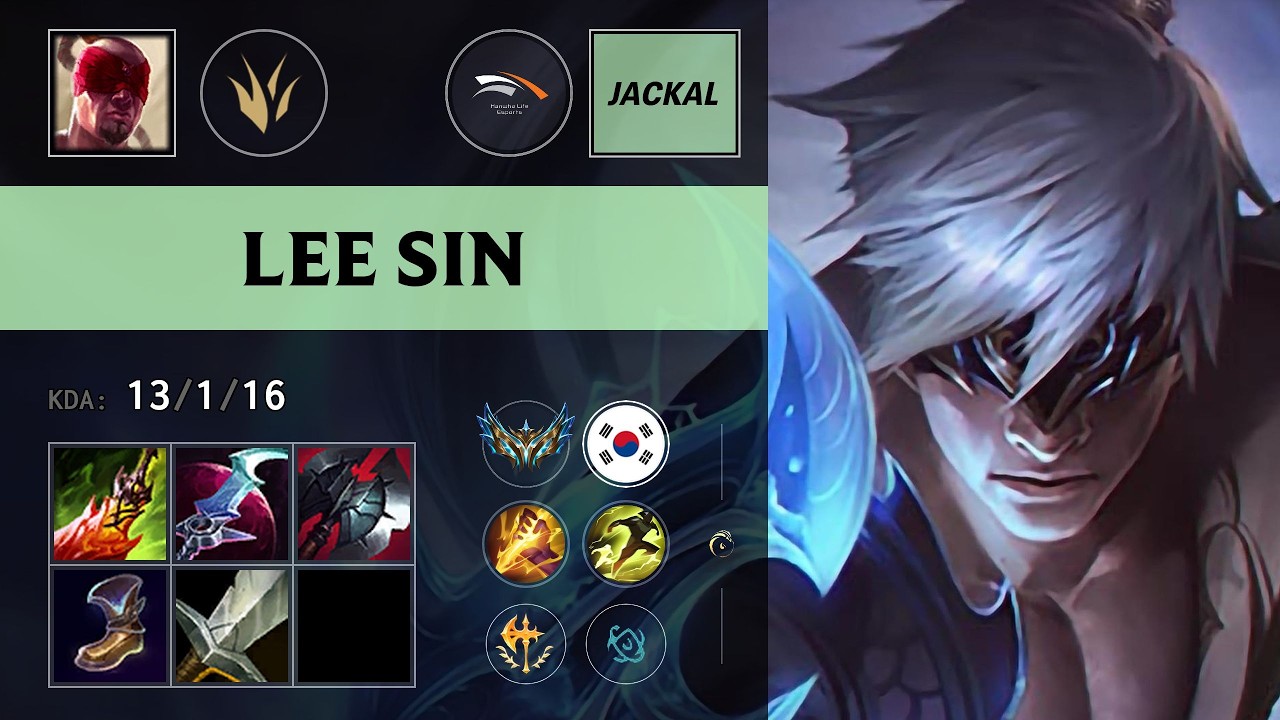 (HLE Jackal) Lee Sin Jungle vs Kindred - KR Challenger Patch 26.18