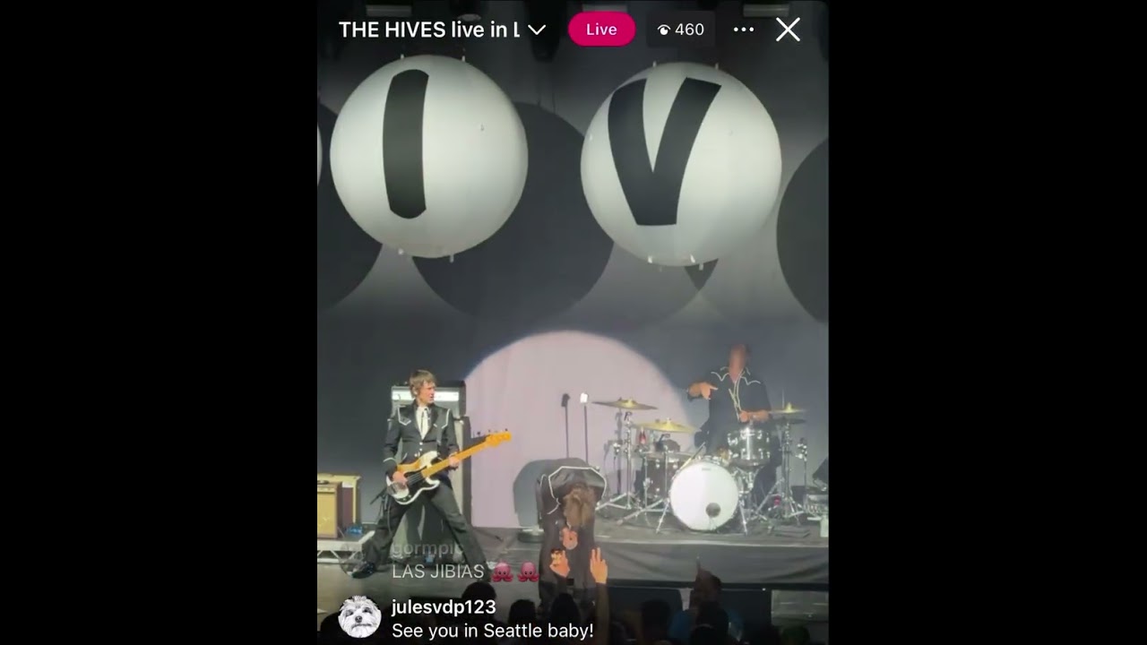 The Hives - Live in London - Screengrab from Instagram Live - September 2, 2025