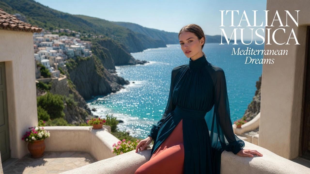 Italian Vibes & Mediterranean Romance 🎶 Amalfi Coast Calm 4K | Dolce Italia Music