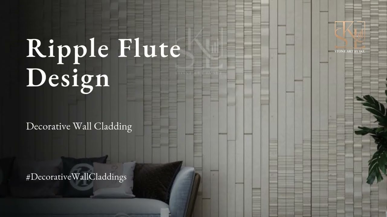 Ripple Flute Design in Decorative Wall Cladding | Stone Art By SKL