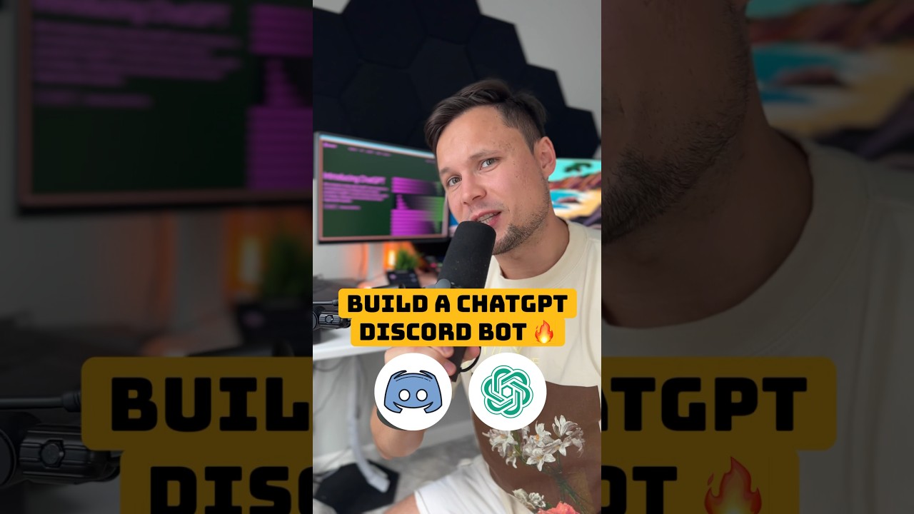 Создайте бота ChatGPT Discord с помощью JavaScript за 60 секунд 🔥 #coding #chatgpt #coder