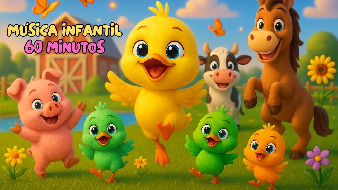 Canção dos Animais da Fazenda | Dança do Patinho Amarelinho| Turma da Gabi em Português | Coletânea