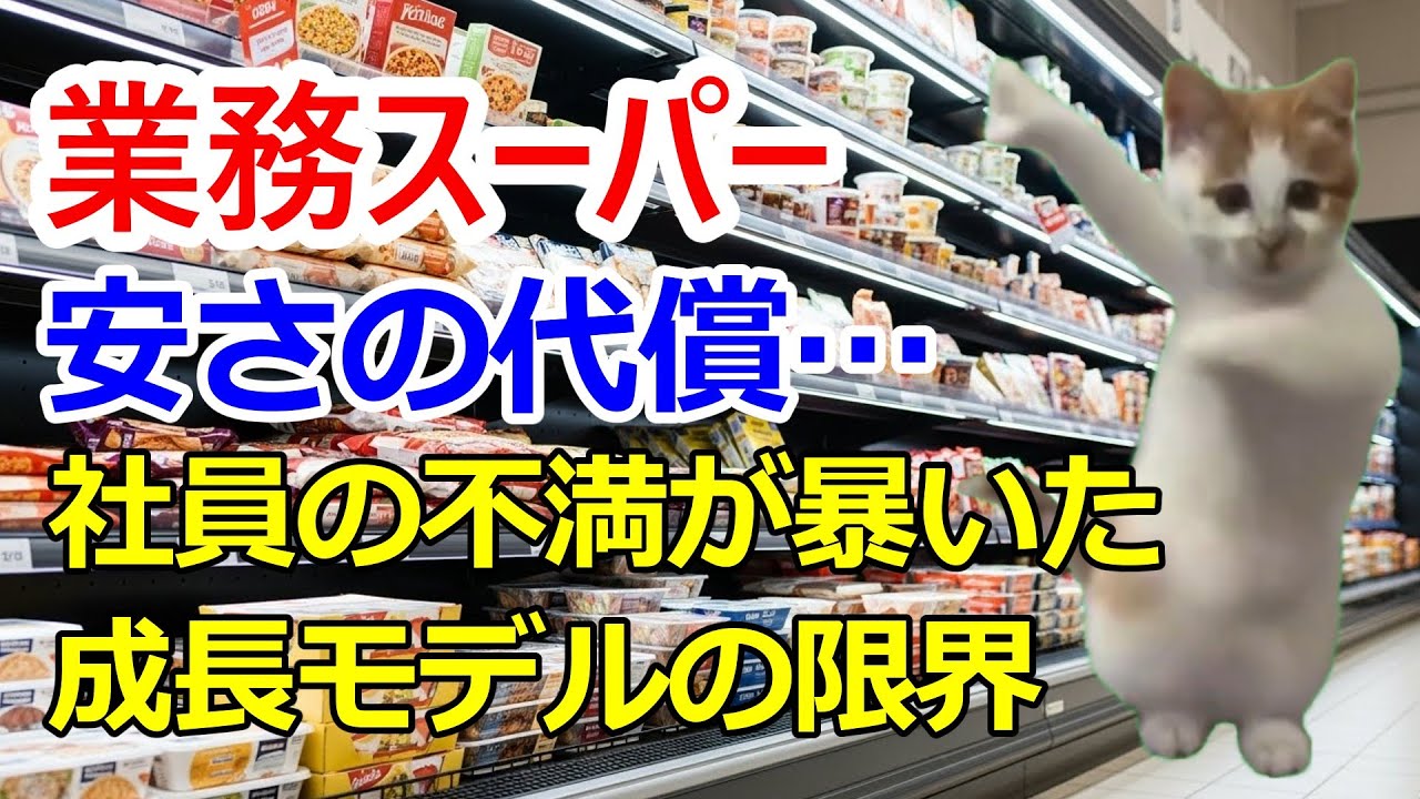 【猫ミーム】業務スーパー｜安さの代償…社員の不満が暴いた成長モデルの限界【しくじり企業】